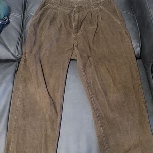 Eddy Bauer, Dark brown pleated corduroy pants